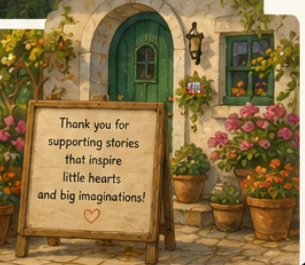 Warm cottage doorway and flower garden